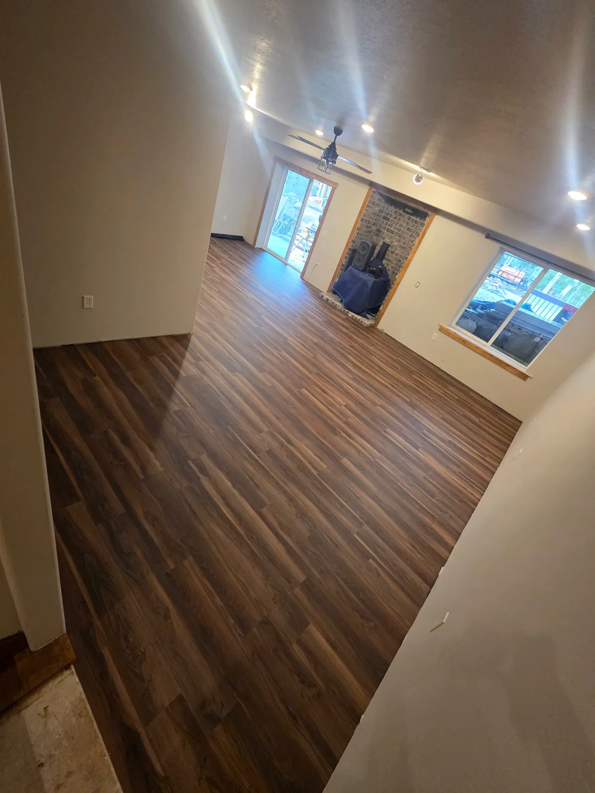 Wood-look LVP installation by T&S Floors