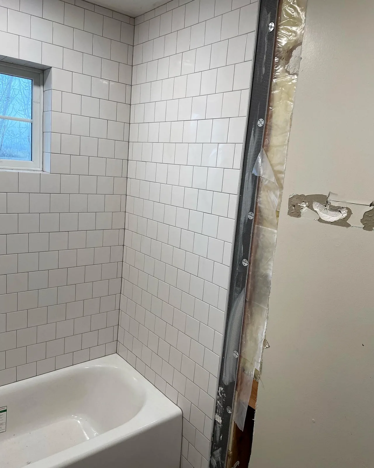 Tub surround tile installation by T&S Floors in Utah County