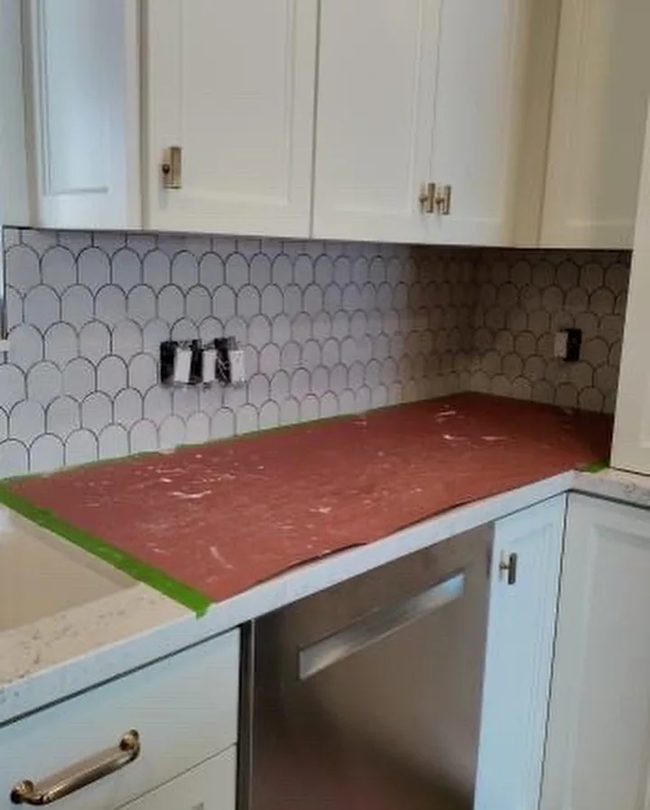 Kitchen backsplash tile by T&S Floors in Utah County