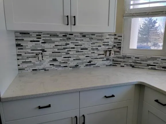 Kitchen backsplash tile by T&S Floors in Utah County
