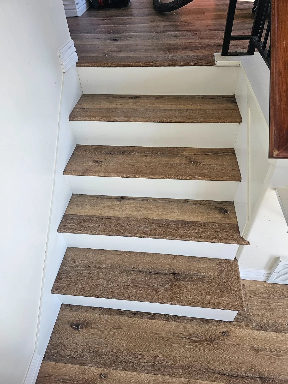 Stair tread installation by T&S Floors