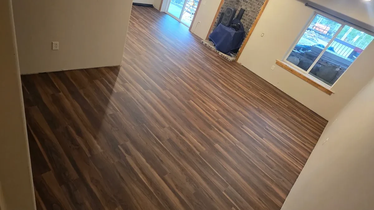 Wood-look flooring installed by T&S Floors