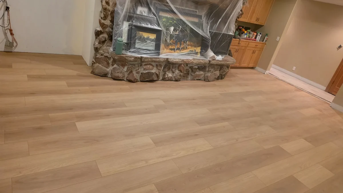 Luxury vinyl plank flooring installation by T&S Floors