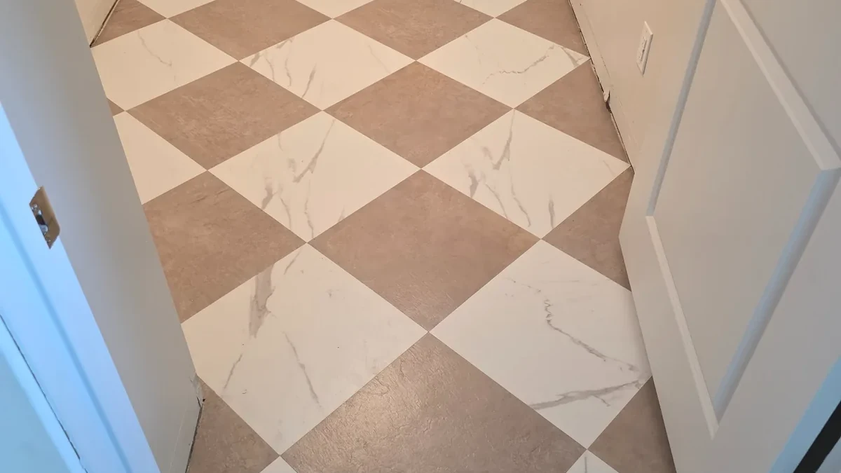 Tile flooring installation by T&S Floors